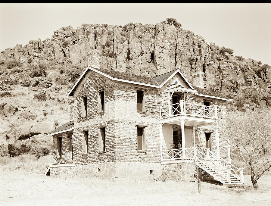 1009.311 Fort Davis Texas Antique Black and White #1009311 Photograph by M K Miller