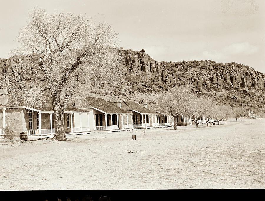 1009.312 Fort Davis Texas Antique Black and White #1009312 Photograph by M K Miller