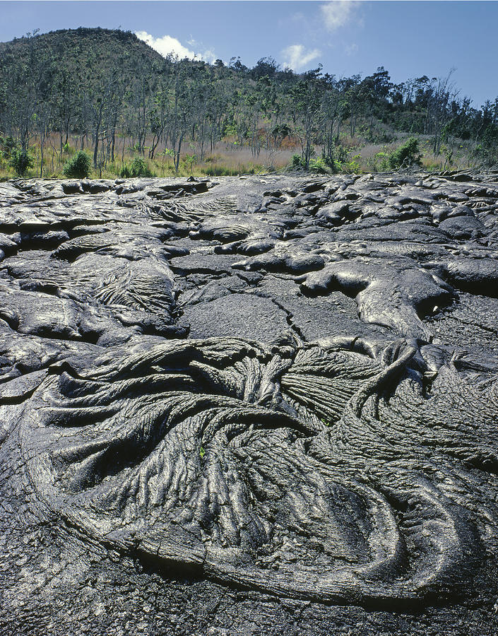 100964 Lava Flow Patterns HI Photograph by Ed Cooper Photography
