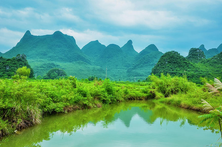 Karst rural scenery in spring #101 Photograph by Carl Ning