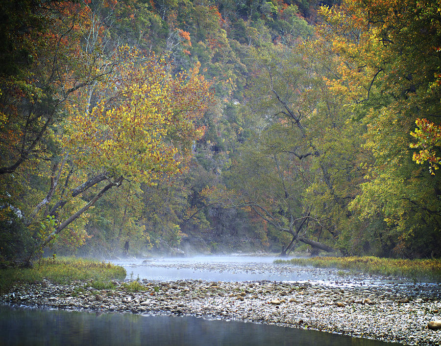 1010-3979 Buffalo River Boxley Valley Fall Photograph by Randy Forrester