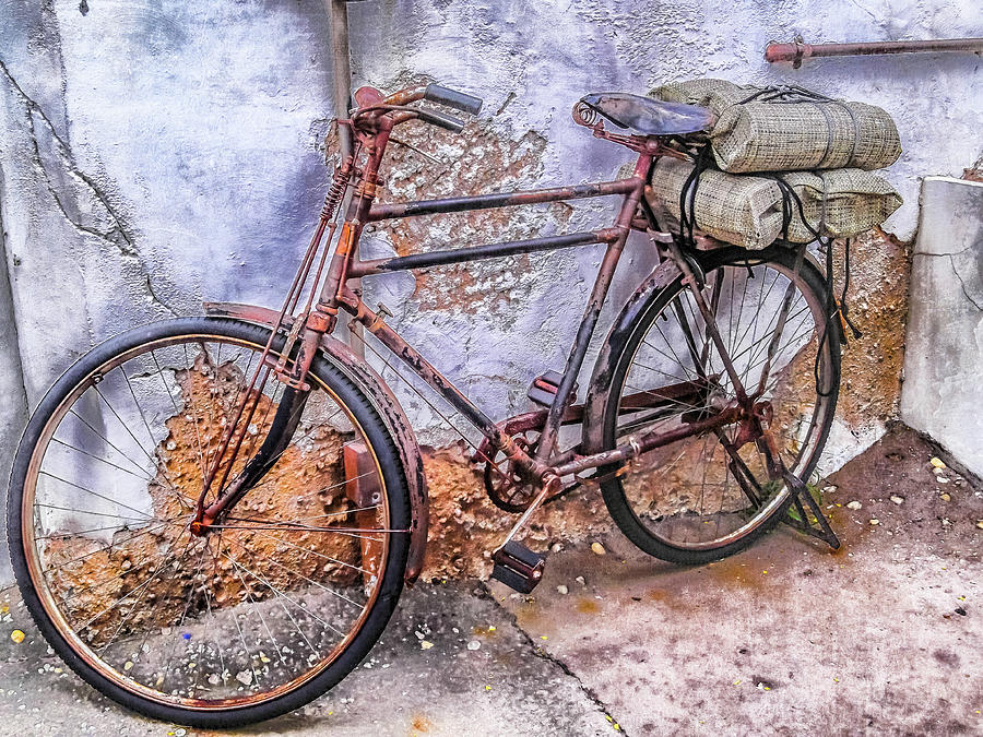 10119 Rusty Wheels Photograph by Pamela Williams