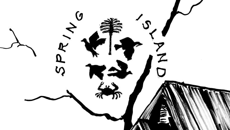 10.14.Islands-4-detail-b Drawing by Charlie Szoradi