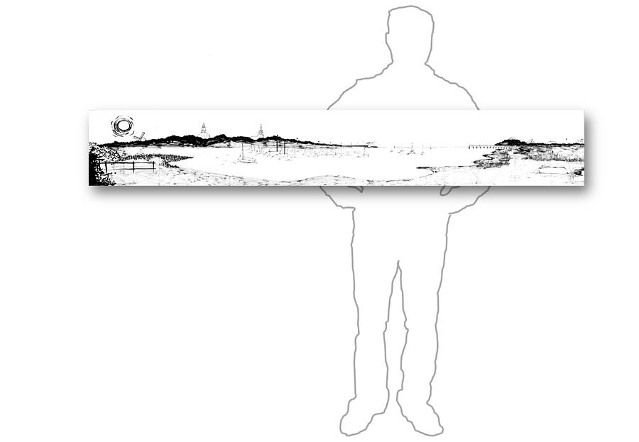 10.15.Islands-5-Horizontal-with-Figure Drawing by Charlie Szoradi