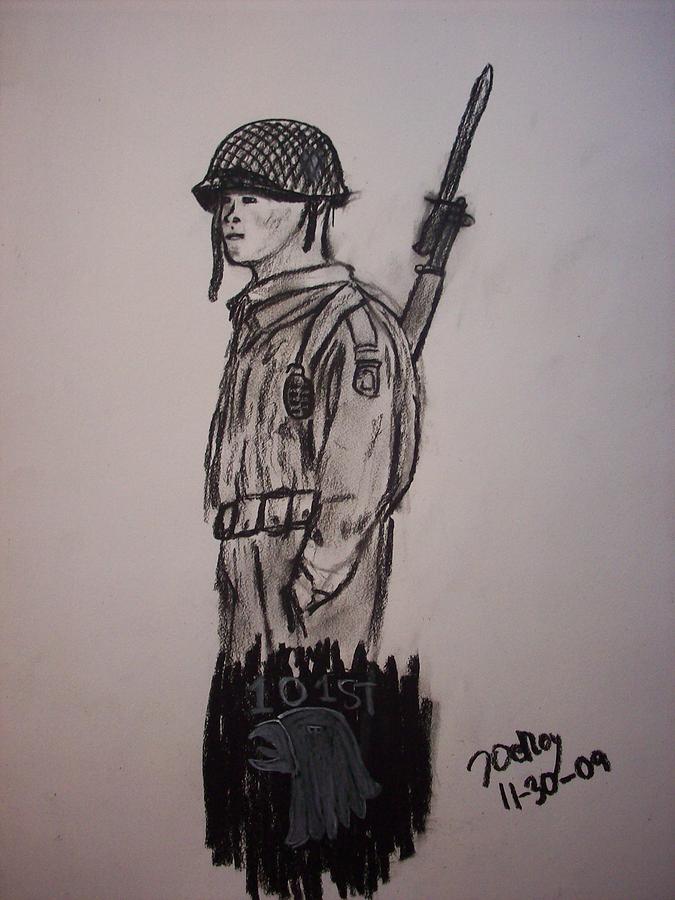 101st Airborne WWII Drawing by John DeRoy - Fine Art America