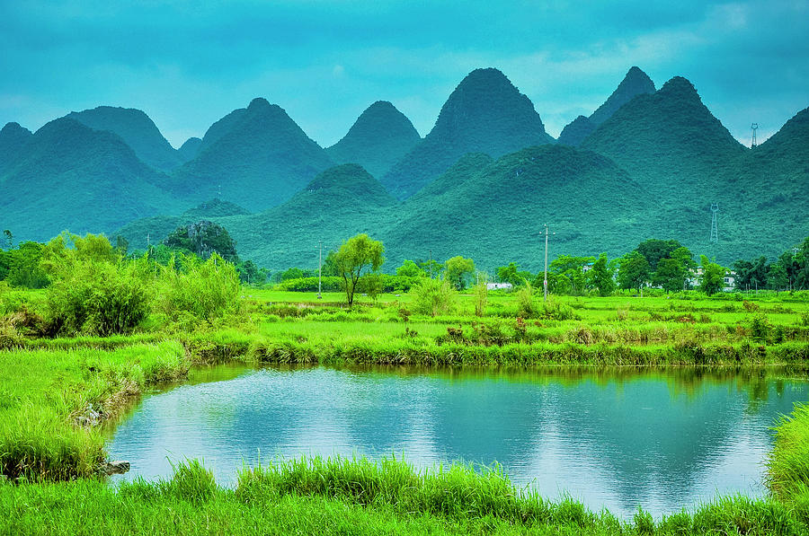 Karst rural scenery in spring #102 Photograph by Carl Ning