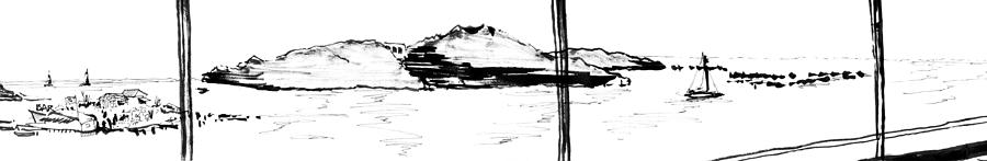 10.26.Islands-7-detail-b Drawing by Charlie Szoradi