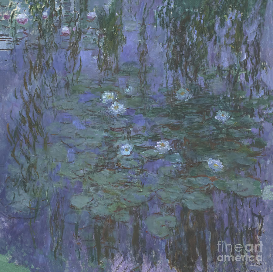Water Lilies by Monet Painting by Claude Monet