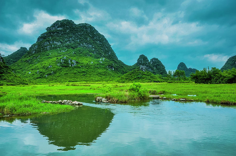 Karst rural scenery in spring #105 Photograph by Carl Ning