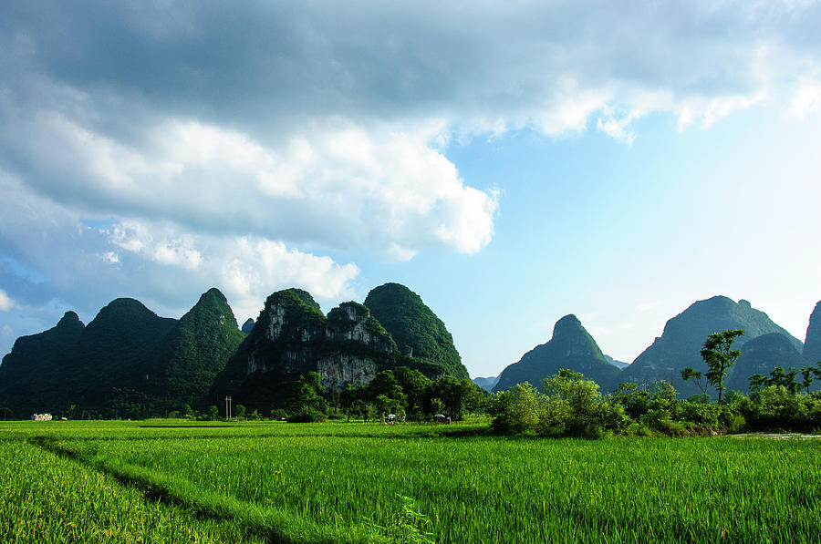 The beautiful karst rural scenery Photograph by Carl Ning | Fine Art ...