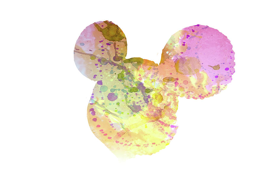 10695 Abstract Watercolor Mouse Mixed Media by Pamela Williams
