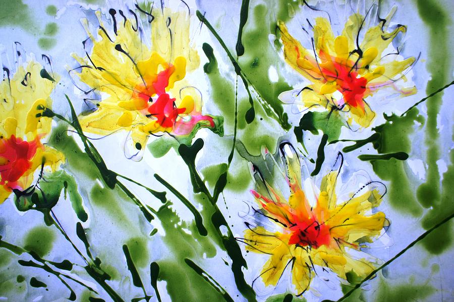 The Divine Flowers #107 Painting by Baljit Chadha