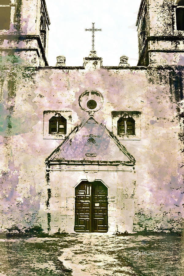 10852 Mission Concepcion Mixed Media by Pamela Williams