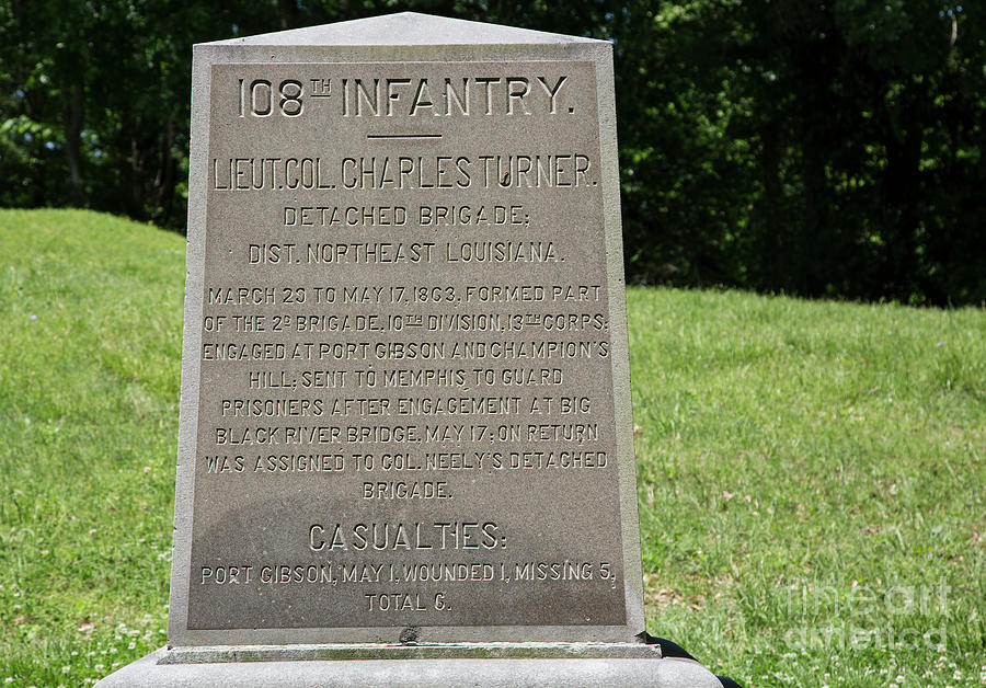 108th Infantry Monument Civil War Vicksburg National Military Park  Photograph by Chuck Kuhn