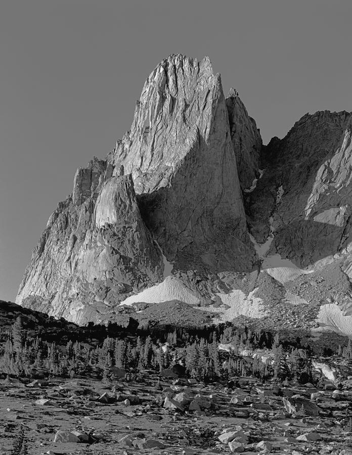 109637 BW War Bonnet Peak, Wind Rivers Photograph by Ed  Cooper Photography