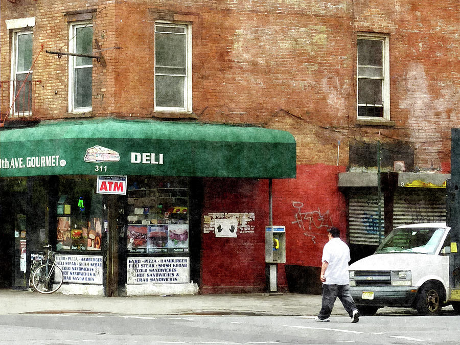 Bicycle Photograph - 10th Ave. Deli in Manhattan by Susan Savad
