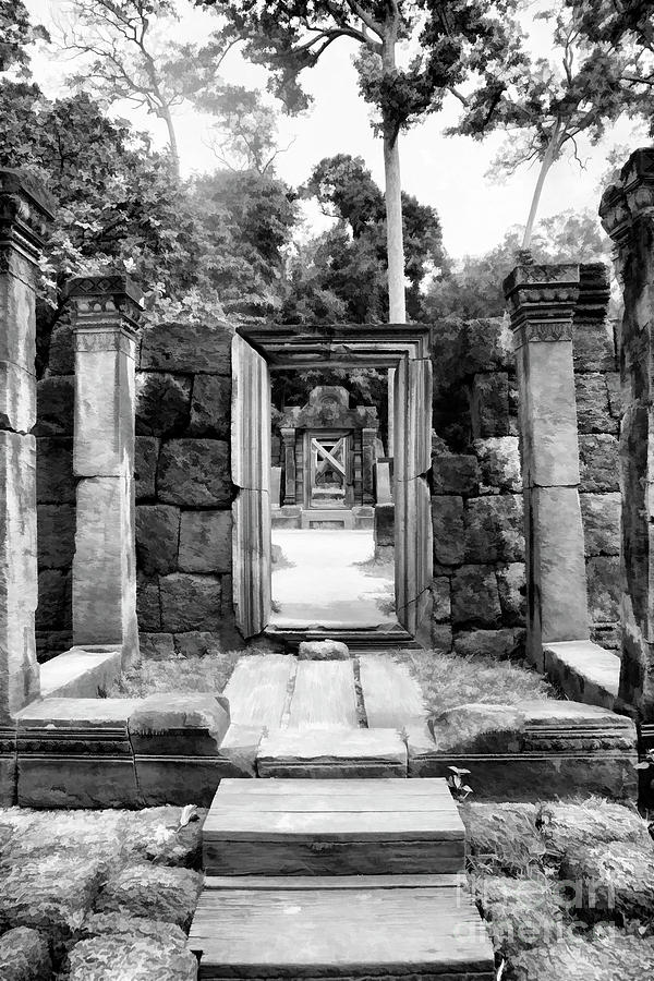 10th Century Architecture Cambodia  Photograph by Chuck Kuhn