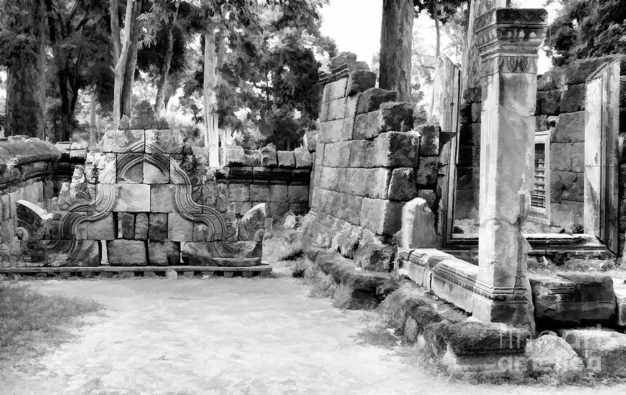 10th Century Ruins Buddha Temple Cambodia  Photograph by Chuck Kuhn