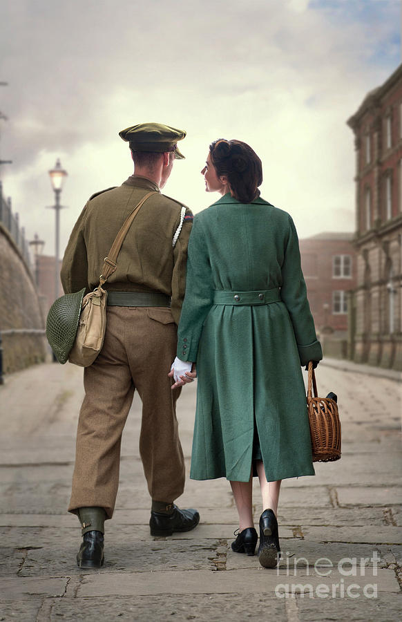 Vintage Photograph - 1940s Couple #11 by Lee Avison