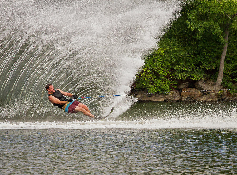 38th Annual Lakes Region Open Water Ski Tournament #11 Photograph by Benjamin Dahl