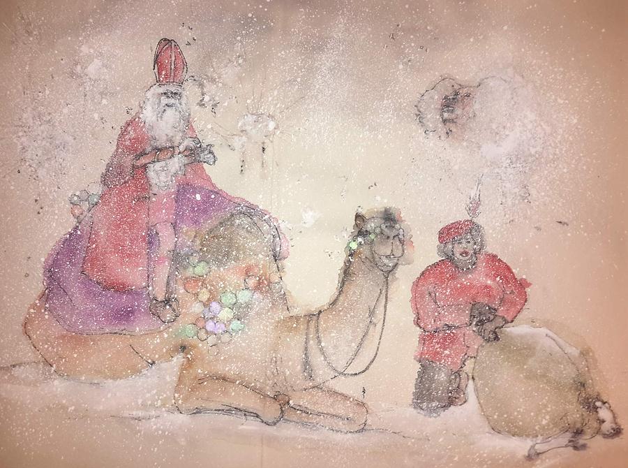 A Camel Story Album  #11 Painting by Debbi Saccomanno Chan