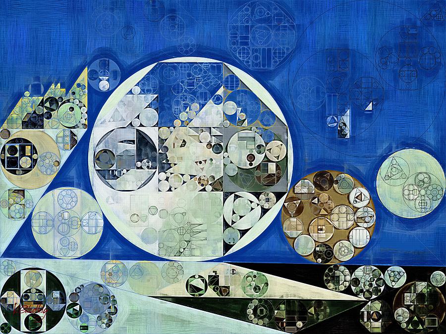Abstract painting - Yale blue #11 Digital Art by Vitaliy Gladkiy
