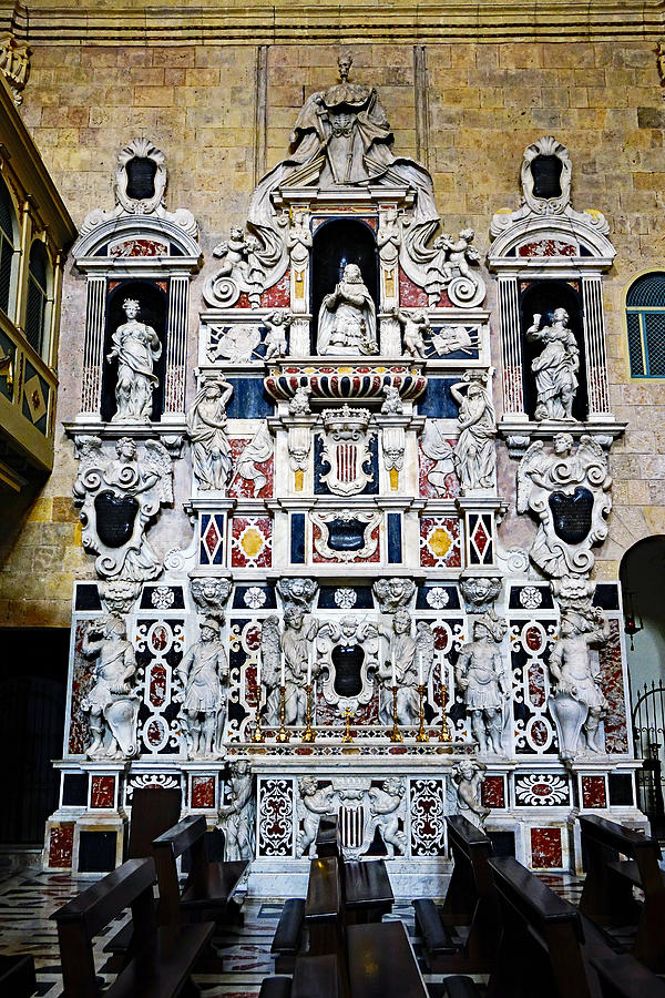 Artwork Within the Cagliari Cathedral In Cagliari Sardinia #11 Photograph by Rick Rosenshein