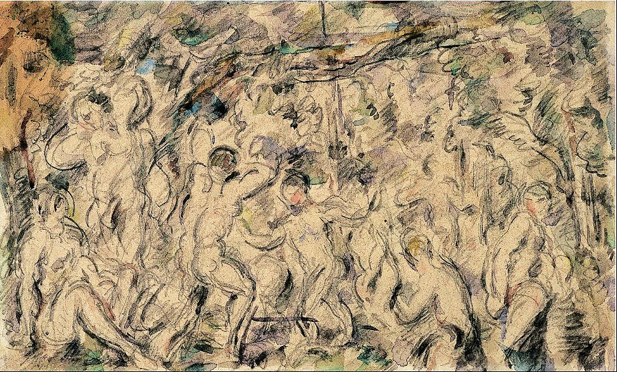 Nude Drawing - Bathers #11 by Paul Cezanne