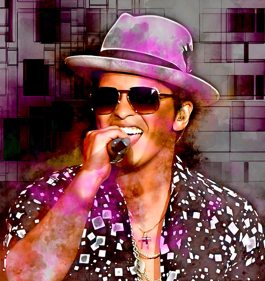 Bruno Mars #11 Mixed Media by Marvin Blaine