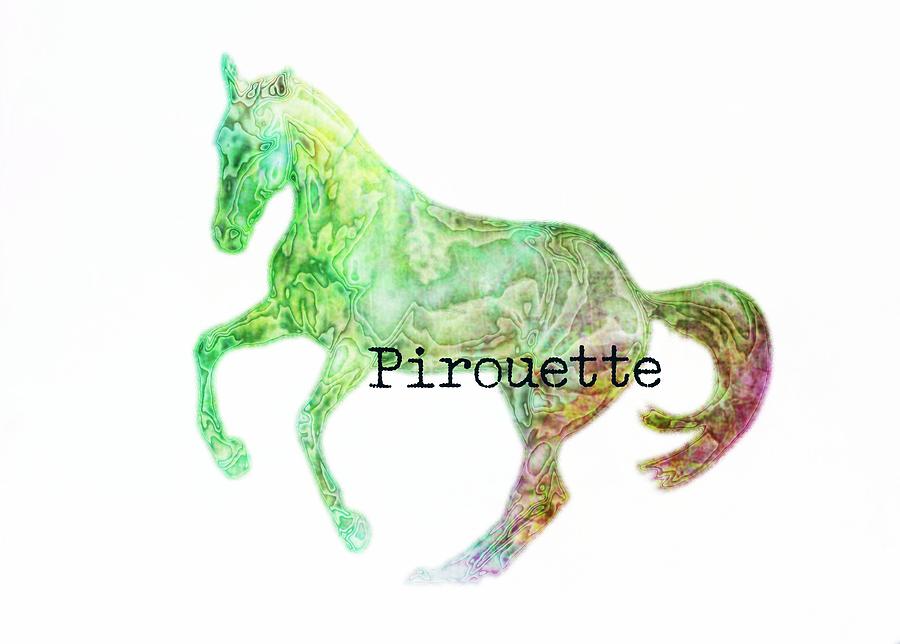 CANTER PIROUETTE WATERCOLOR quote Photograph by JAMART Photography