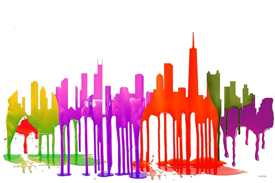 Chicago Illinois Skyline #11 Digital Art by Marlene Watson