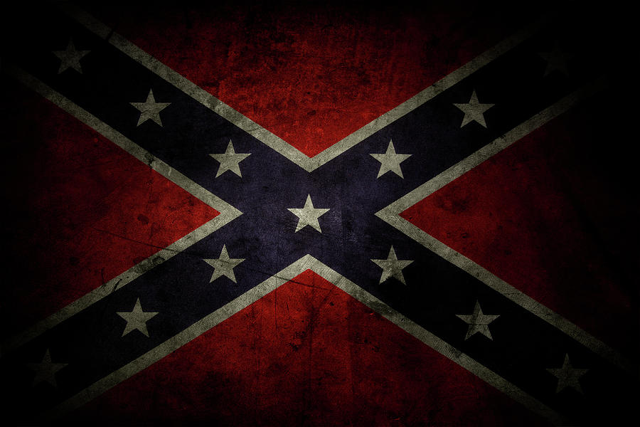 Aged Photograph - Confederate flag 22 by Les Cunliffe Aged Photograph - Confederate flag 22 by Les Cunliffe