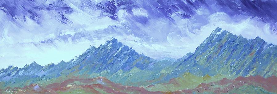 Mountain Painting - Earth Light Series #11 by Len Sodenkamp