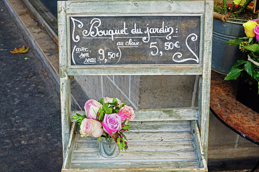 Flower Shop Display In Paris, France #11 Photograph by Rick Rosenshein