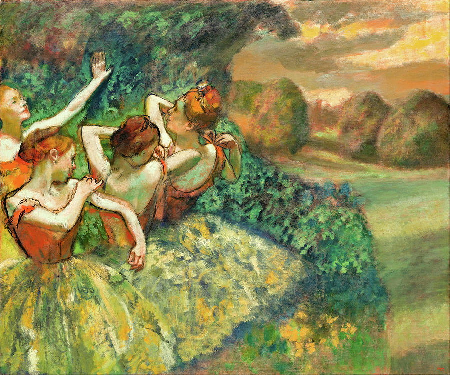 Dancers Painting - Four Dancers  #11 by Edgar Degas