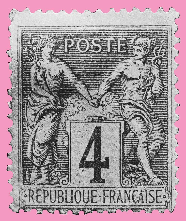 French Postage Stamps #11 Photograph by James Hill