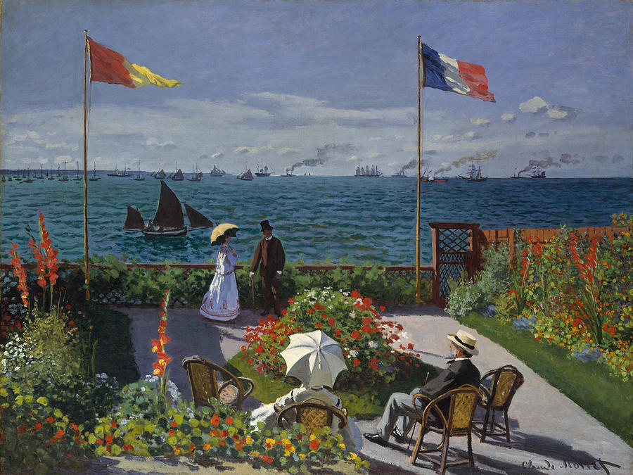 Garden at Sainte-Adresse #6 Painting by Celestial Images