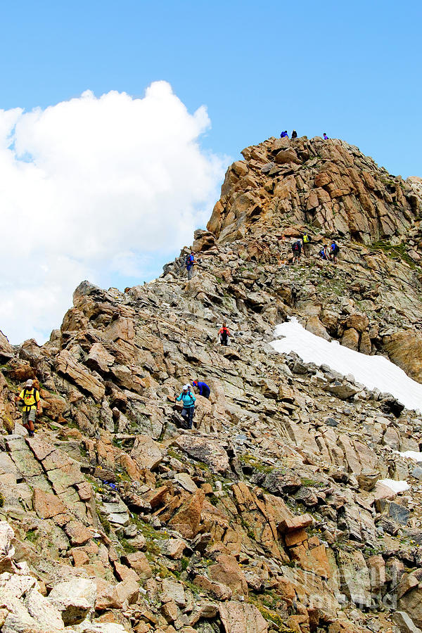 Hiking The Mount Massive Summit Photograph