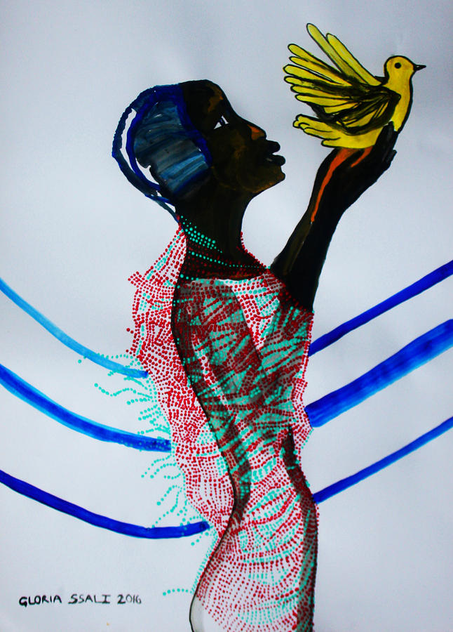 Hope for Peace in South Sudan #11 Painting by Gloria Ssali