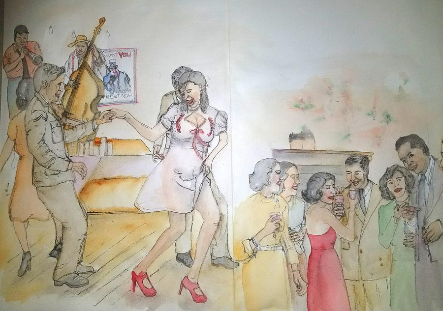 Italians  Ellis island  prohibition album #11 Painting by Debbi Saccomanno Chan