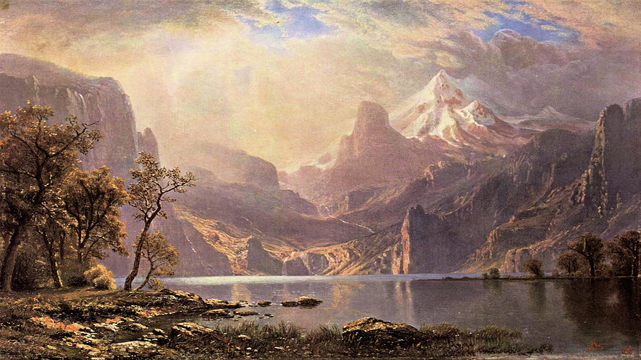Lake Tahoe Painting by Albert Bierstadt