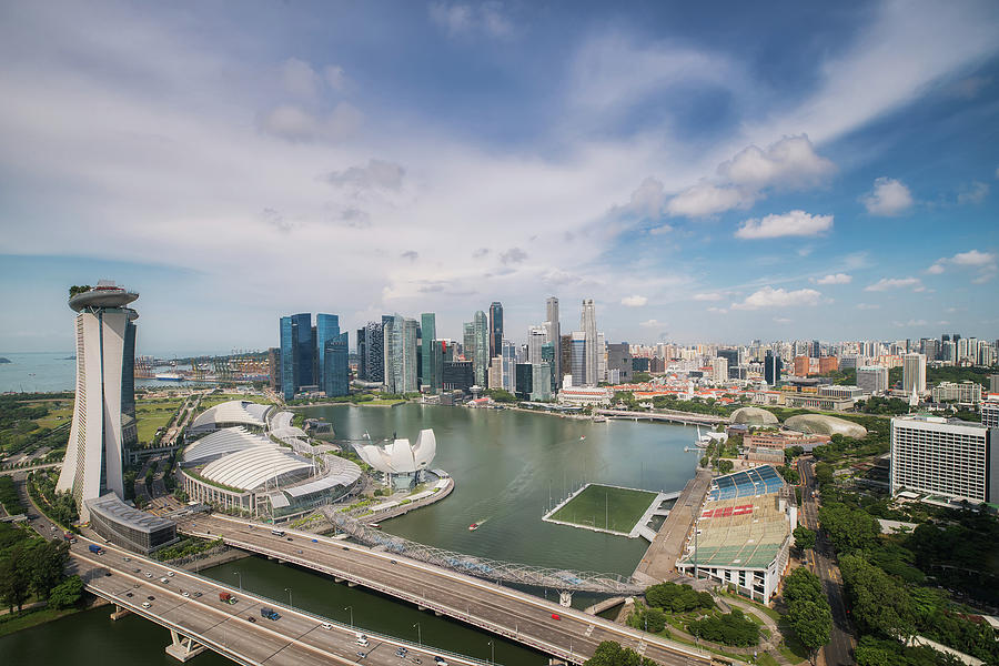Landscape of Singapore city #11 Photograph by Anek Suwannaphoom