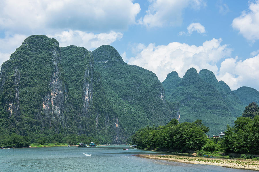 Lijiang River and karst mountains scenery #11 Photograph by Carl Ning