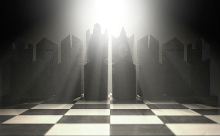 Chess Digital Art - Modern Chess Set by Allan Swart Chess Digital Art - Modern Chess Set by Allan Swart