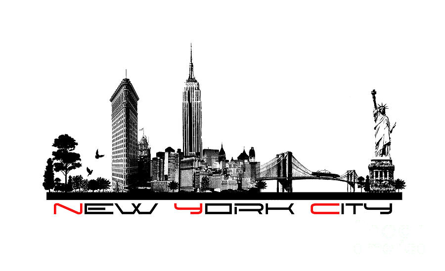 New York city skyline  #11 Digital Art by Justyna Jaszke JBJart