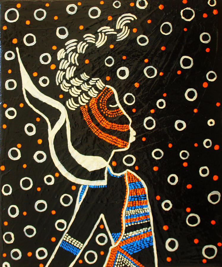 Nuer Bride - South Sudan #11 Painting by Gloria Ssali