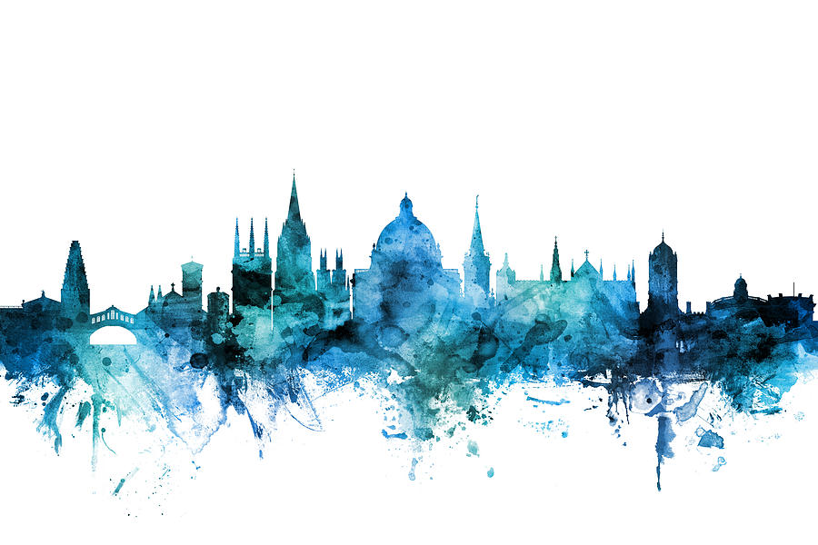 Oxford England Skyline #11 Digital Art by Michael Tompsett