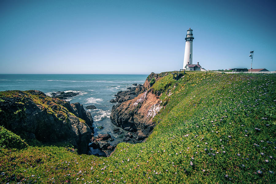 Pigeon Point Lighthouse and landscapes on pacific coast #11 Photograph by Alex Grichenko