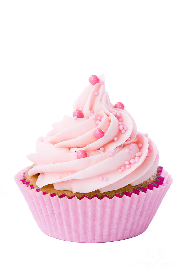 Cake Photograph - Pink cupcake #11 by Ruth Black