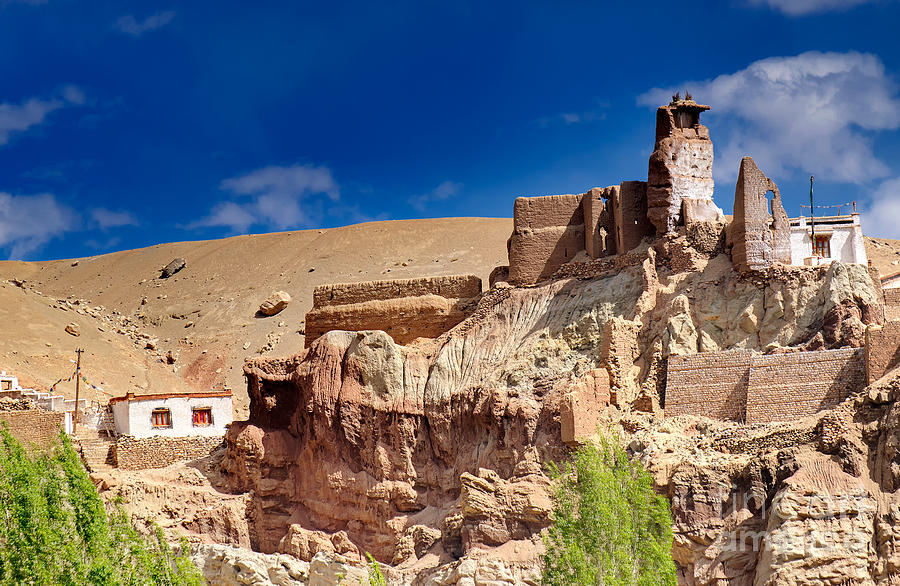 Ruins At Basgo Monastery Photograph